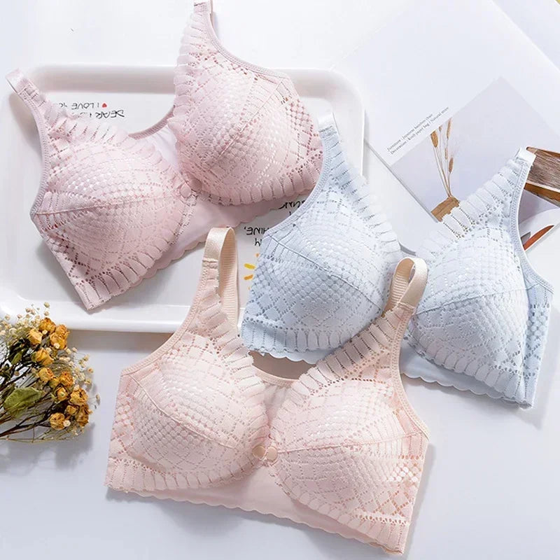 Front Button Maternity Nursing Bra Adjustable Comfortable Breastfeeding Bra