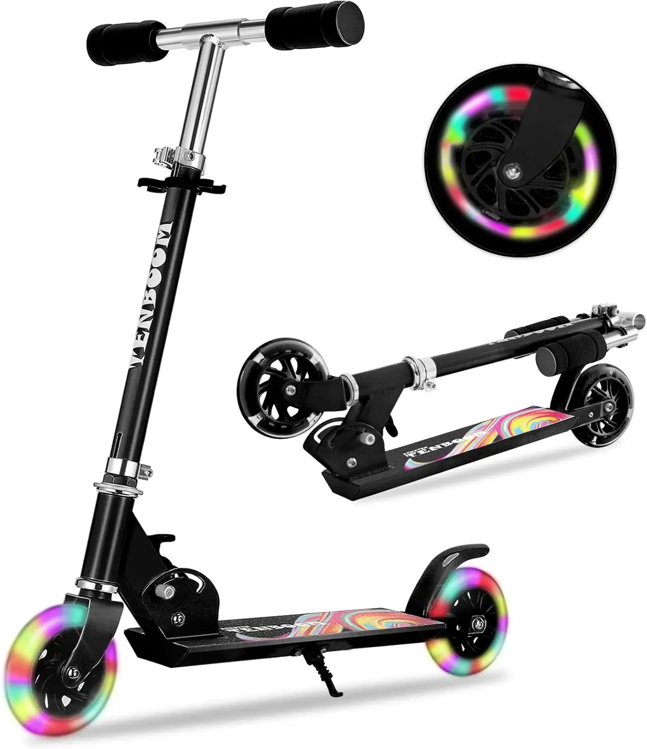 Scooter Toys for Kids Ages 6-12/3-5, Christmas Birthday Gifts for Girls Boys, Easy Folding Kids Scooter with 3 Levels Adjustable