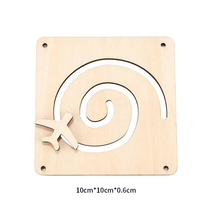 Montessori Busy Board Accessories Wooden Toy Combination Matching Doorbell Gear Graphics Educational Toy Education Trainig Toy