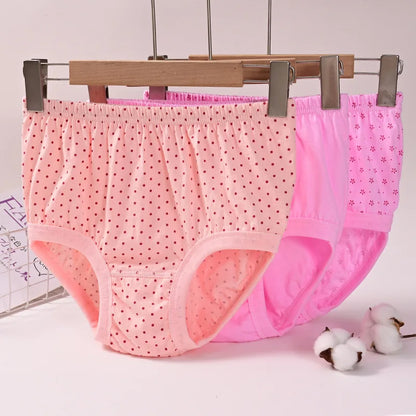 3pcs Pure Cotton Women Panties Large Size High Waist Underwear Plus Size Female