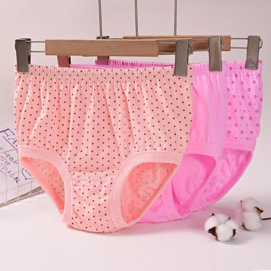 3pcs Pure Cotton Women Panties Large Size High Waist Underwear Plus Size Female