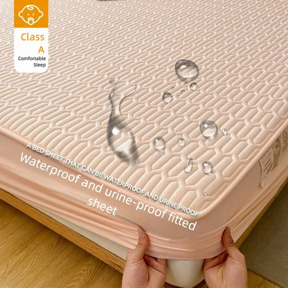 Fitted bed Sheet Waterproof Quilted Mattress Protector Breathable Mattress Cover Anti-mite Anti-bacterial No Pillowcase