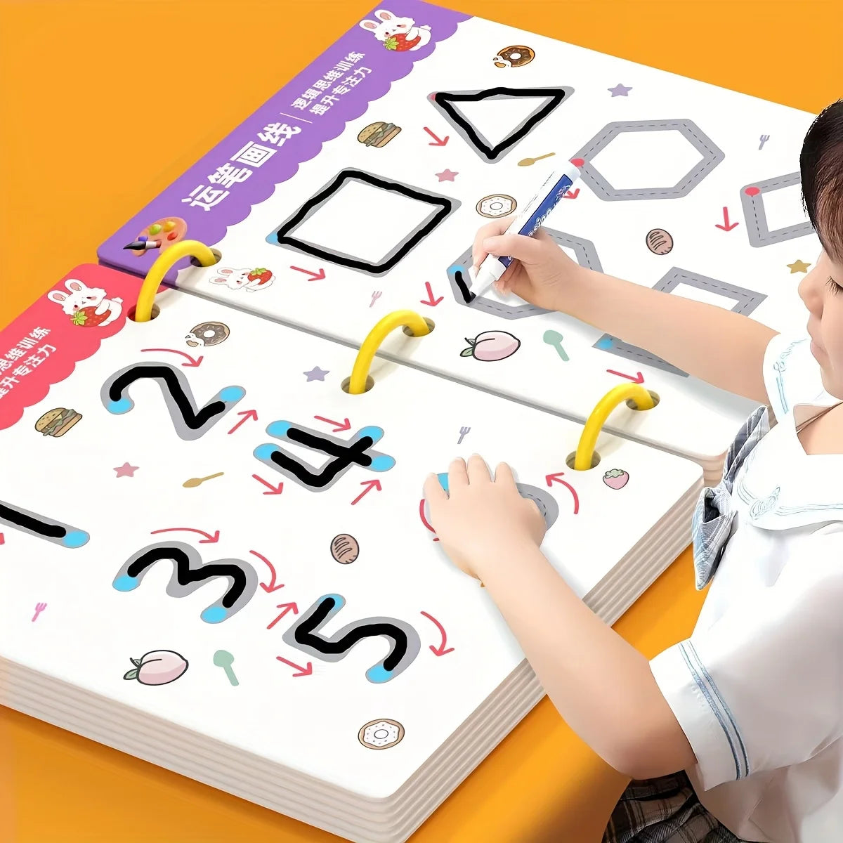 Toddler Pen Control Training Workbook Baby Magical Tracing Practice Copybook Reusable Writing Drawing Educational Picture Books