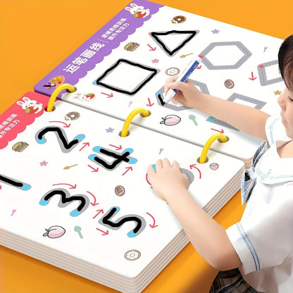 Toddler Pen Control Training Workbook Baby Magical Tracing Practice Copybook Reusable Writing Drawing Educational Picture Books