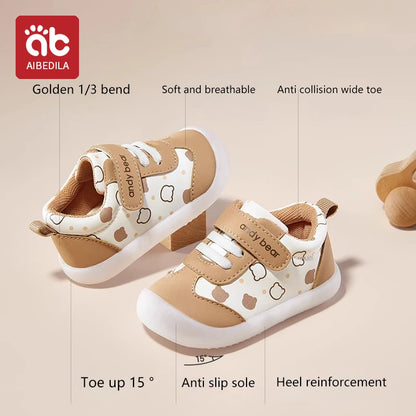 Baby Boys Girls Stars Leather Toddler Shoes Waterproof Rubber Soles Non-Slip