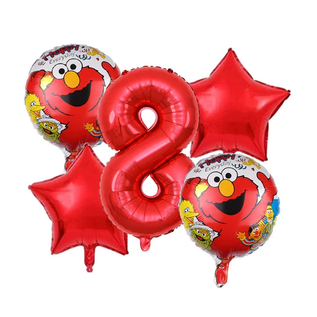 Cartoon Sesames Street Birthday Party Decorations Balloons Plate Cup Banner Tableware Set for Baby Shower Party Favors Kids Gift