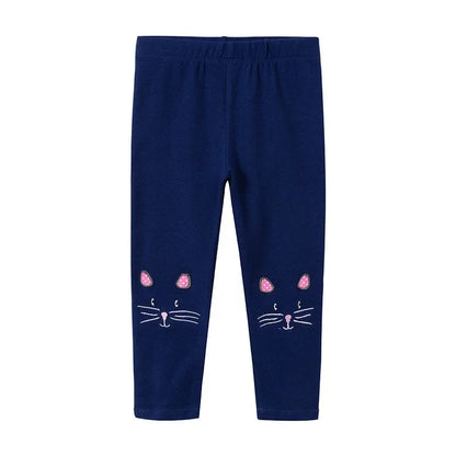 2 3 4 5 6 7 Years Girls Leggings 100% Cotton Girl's Trousers Little Girls Pants Skinny Cartoon Kids Children Leggings Trousers