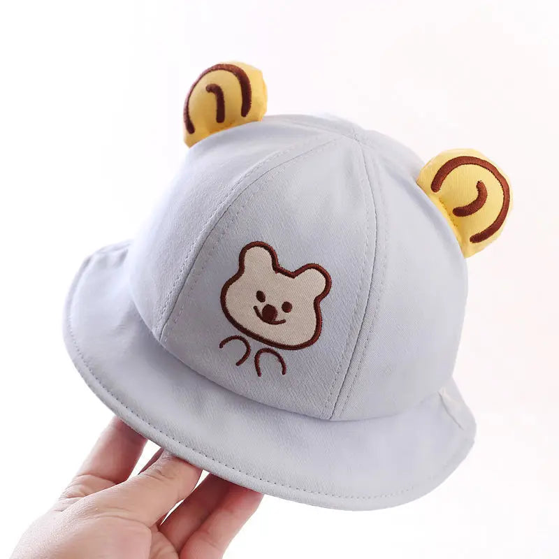 Baby Bucket Hat for Kids Spring Outdoor Boys Girls Sun Hat Summer Cute Frog Toddler Children Fisherman Cap Cotton