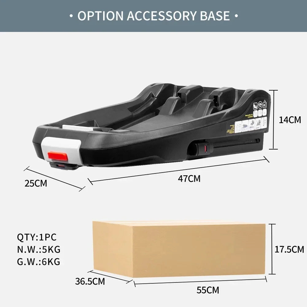 4in1 Baby Stroller, Children's Car Seat Luxurious Newborn Portable Lightweight Baby Carriage with ISOFIX Base