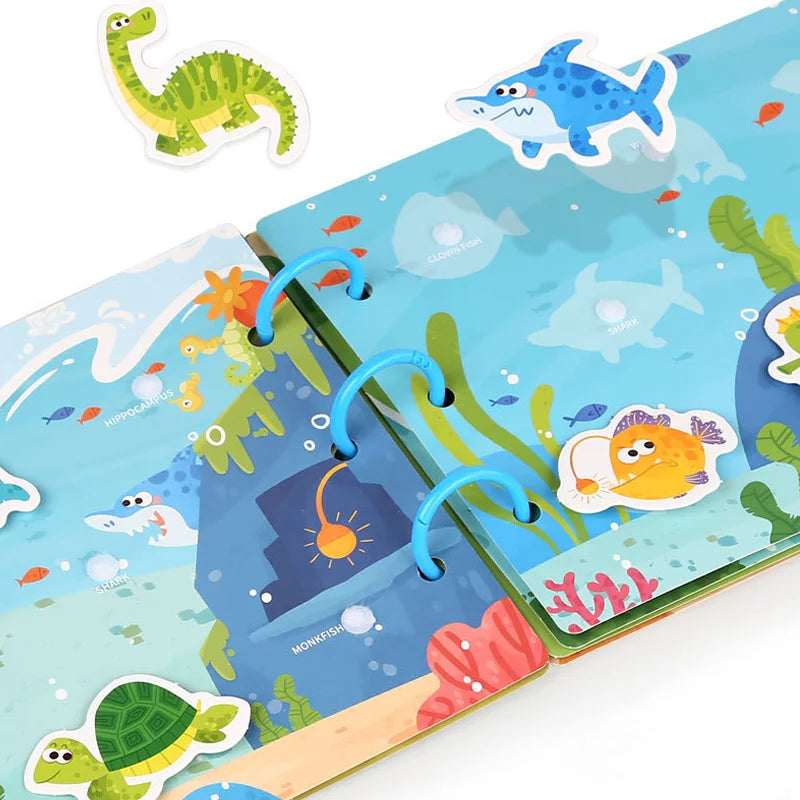 Montessori Baby Busy Book My First Book Early Learning Education Toy for Toddlers