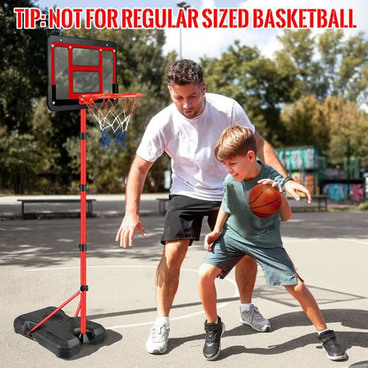Basketball Hoop with Stand, Adjustable Basketball Set, Toddler Basketball Toys for Age 3 4 5 6 7 8, Indoor Outdoor Backyard