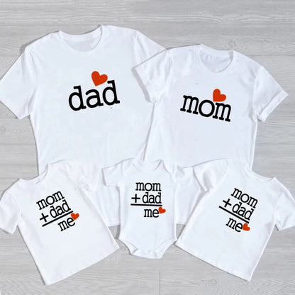 Mom Dad Me Family Matching Outfits Father Daughter Son Clothes Look Tshirt Dad and Me Dad Baby Kids Clothes Father Baby Outfits