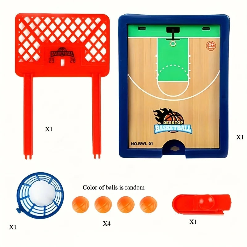 Kids Mini Basketball Shooting Game,Parent-Youngsters Interactive Toy, Train Focus Ability,Simulated Basketball Court Decoration