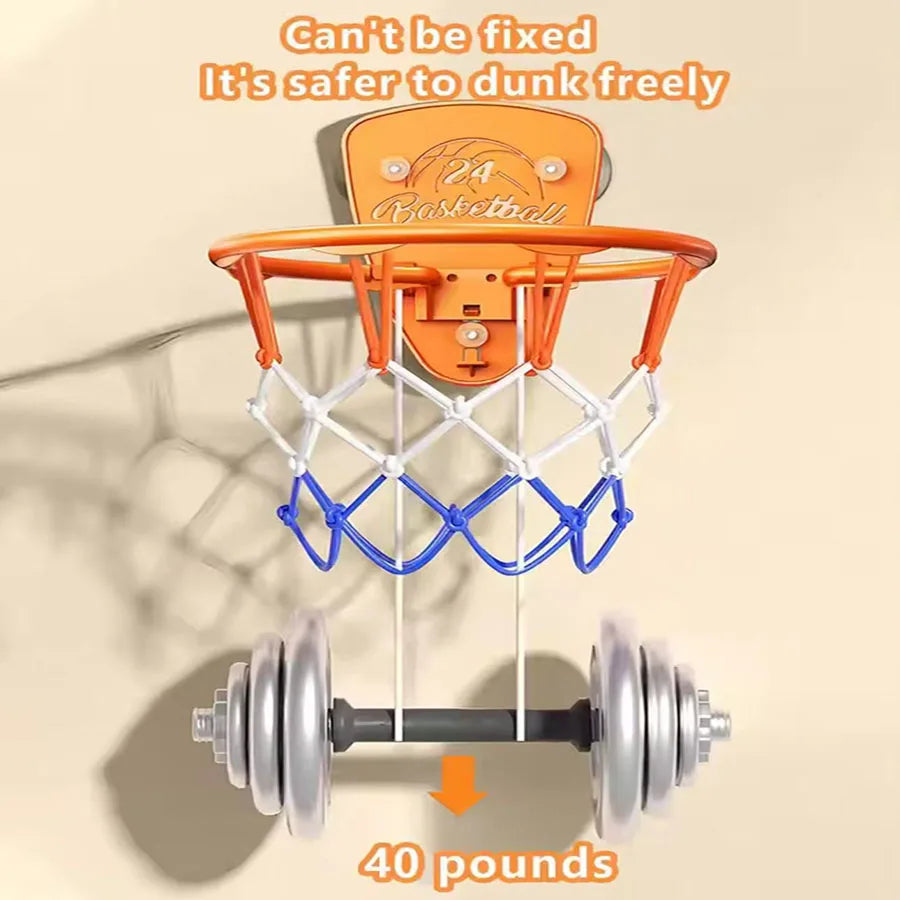 Boys Basketball Hoops Children's Basketball Hoops Household Mute Ball Wall Mounted Foldable Basketball Hoop Training Equipment