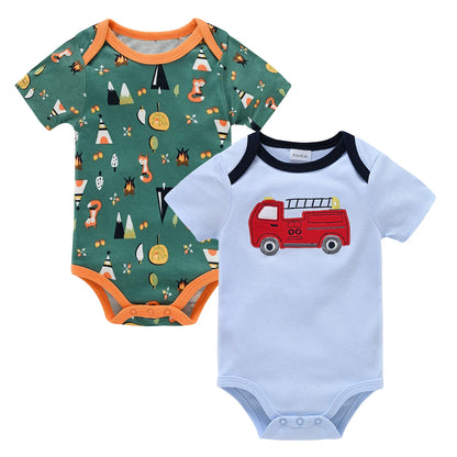 Honeyzone Summer Baby Clothes Infant Girls Romper Cute Lion Full Print Boys Bodysuits 2pcs /Set Trottie Jumpsuits Outfits 