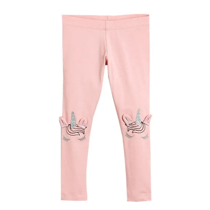 2 3 4 5 6 7 Years Girls Leggings 100% Cotton Girl's Trousers Little Girls Pants Skinny Cartoon Kids Children Leggings Trousers
