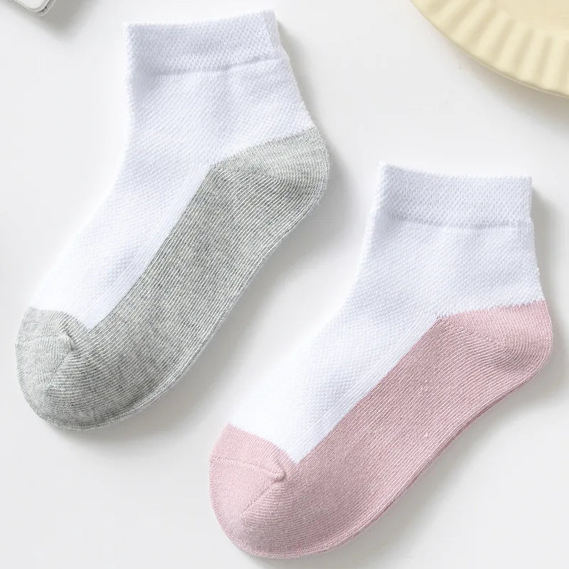 6 Pairs Cotton Kids Boys Girls Socks Childrens Babys Toddlers Sport Socks School Students Spring Autumn Soft Fashion Short Socks