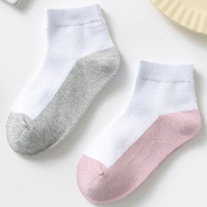 6 Pairs Cotton Kids Boys Girls Socks Childrens Babys Toddlers Sport Socks School Students Spring Autumn Soft Fashion Short Socks