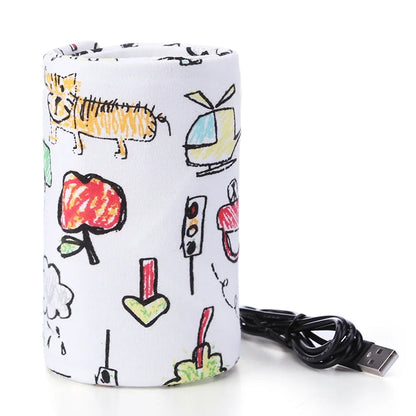 USB Milk Water Warmer Baby Nursing Bottle Heater Newborn Infant Portable Bottle Feeding Warmers Travel Stroller Insulated Bag