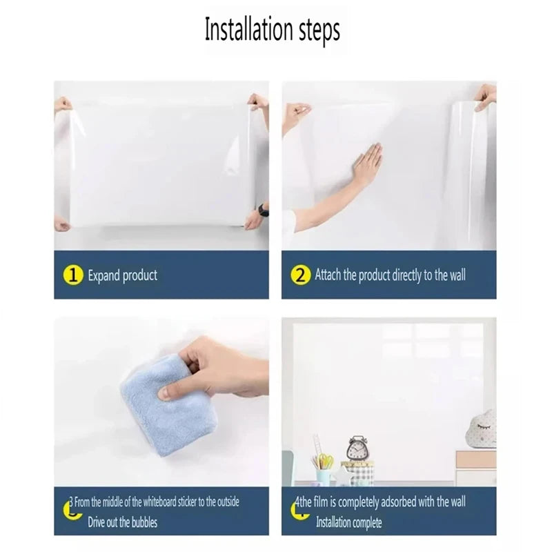 DIY Roll Paper Graffiti Scroll Whiteboard Wall Sticker Painting Drawing Early Educational Toys  No Damage to Wall Easy to Clean
