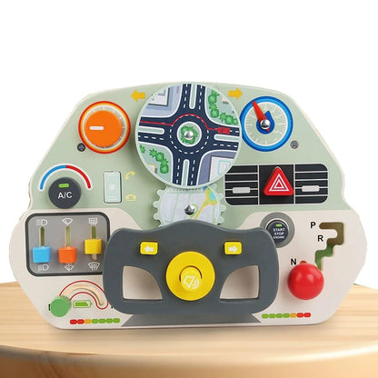 Montessori Busy Board Accessories Wooden Toy Combination Matching Doorbell Gear Graphics Educational Toy Education Trainig Toy