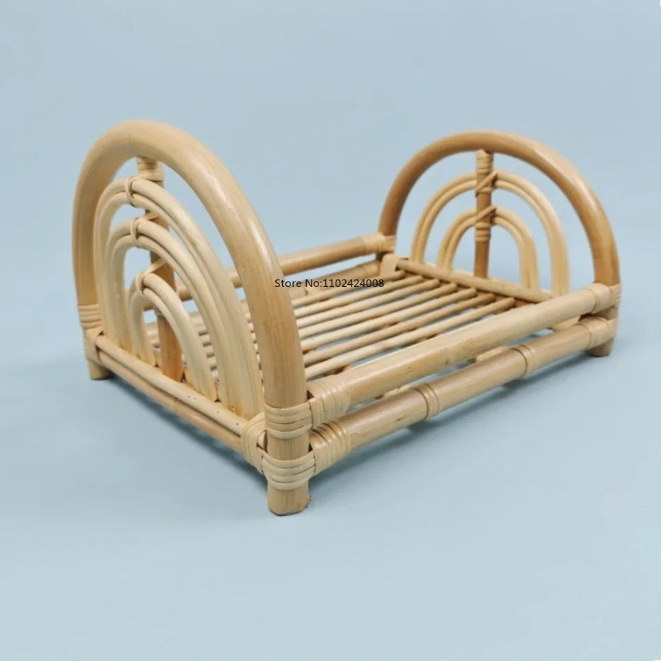 Rattan Furniture Photography for Newborns Newborn Photography Props Retro Basket Chair Infant Photo Prop Baby Girl Boy Bed