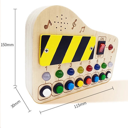 Montessori Busy Board LED Light Switc Toys Toddler Wooden Sensory Activitie Board Travel Toys Baby Switch Control Education Game