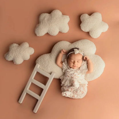 ❤️Newborn Photography Props Accessories White Cloud Ladder 5Pcs/set Studio Baby Photo Decoration Fotografia Accessory