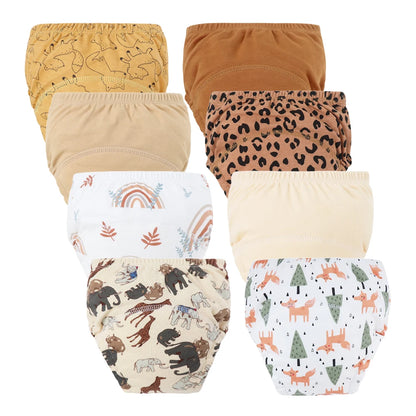 8pcs/6pcs Washable Baby Potty Training Pants Reusable Toilet Trainer Panty Reusable Cloth Diaper