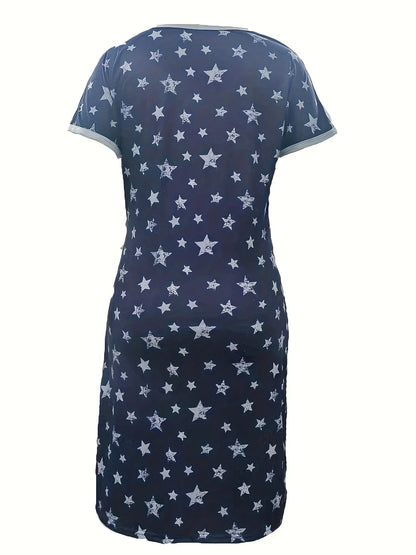 Maternity Sleepwear Women 3 in 1 Delivery/Labor/Nursing Nightgown Short Sleeve Breastfeeding Maternity Pajamas
