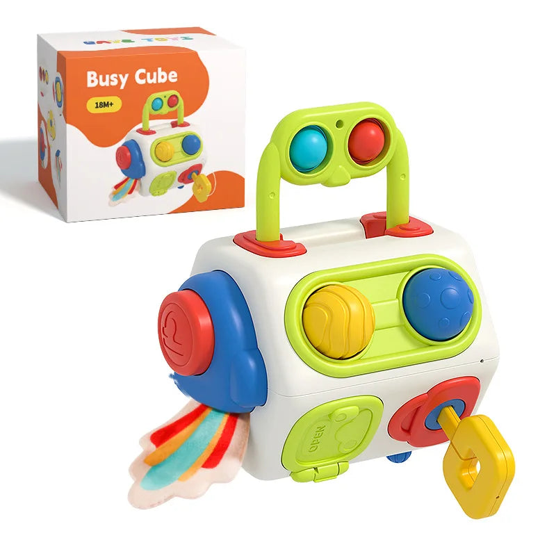 Busy Cube Toys for Toddler Sensory Activities Busy Board Early Educational Learning Travel Toys Gift for Kids
