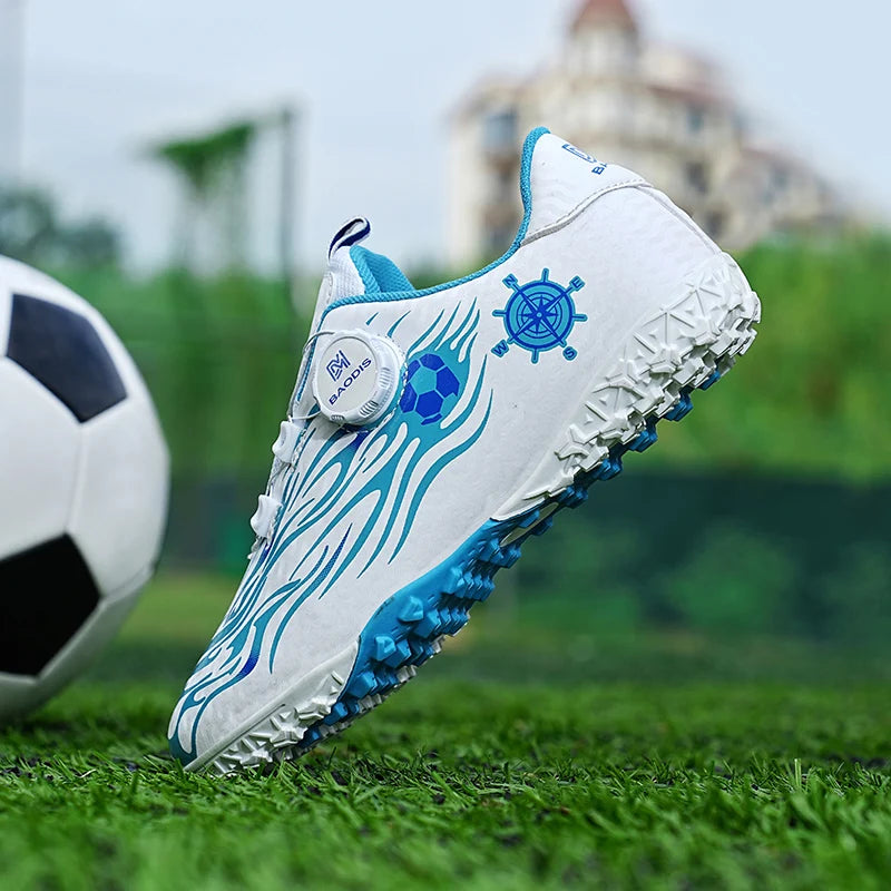 Kids Turf Soccer Cleats Children Shoes Breathable Lightweight Training Sneakers Non-Slip Athletic Boys Girl