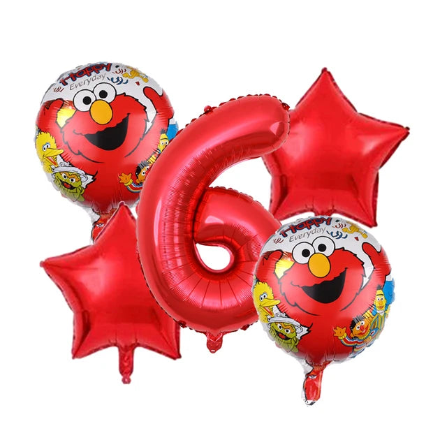 Cartoon Sesames Street Birthday Party Decorations Balloons Plate Cup Banner Tableware Set for Baby Shower Party Favors Kids Gift