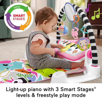 Interactive Baby Playmat with Piano Gym, Lights & Music for Newborns 0+ Months Developmental Toy