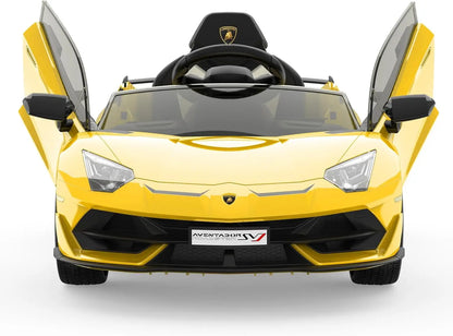 Kids Electric Car 12v Ride on Toys with Parent Remote 2-Speed Modes Engine Sounds & LED Lights Auto Doors for Boys & Girls