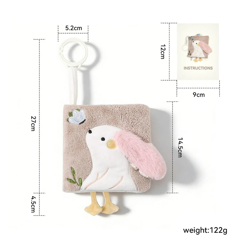 0-12 Baby And Mother Toys Soothing Blanket Early Learning Baby Toy Rabbit Sensory Soothing Blanket Plush Cartoon Rabbit Book