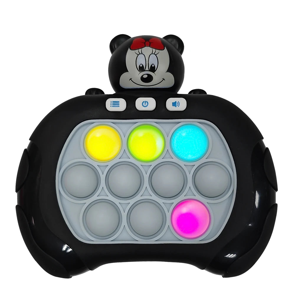 Quick Push Game Pop Up Fidget Bubble Electronic Pop it Pro Game Pikachu Stitch Spider Man Light AntiStress Toys For Kids Gift