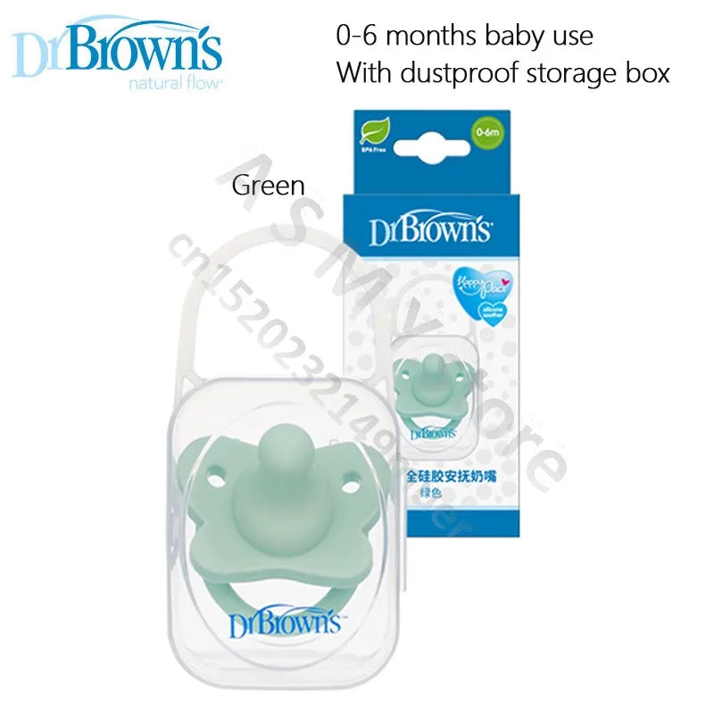 Dr. Brown's pacifier / silicone material / soft newborn baby to 0-6-12-18 months baby use