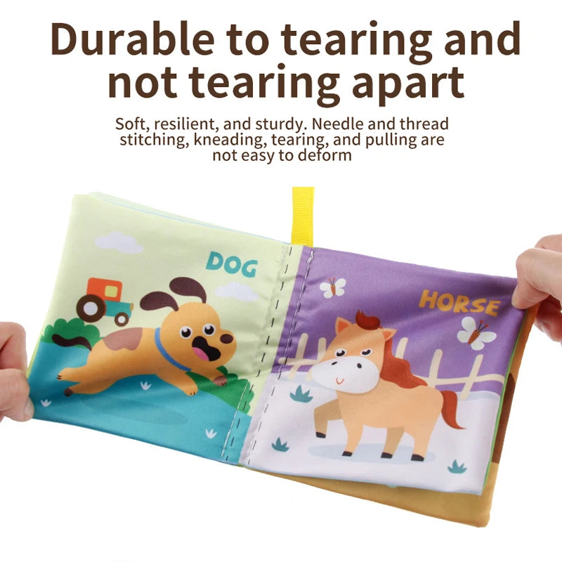 Baby Soft Cloth Book 0-36 Month Montessori Early Educational Toys Cognitive Book for Toddler