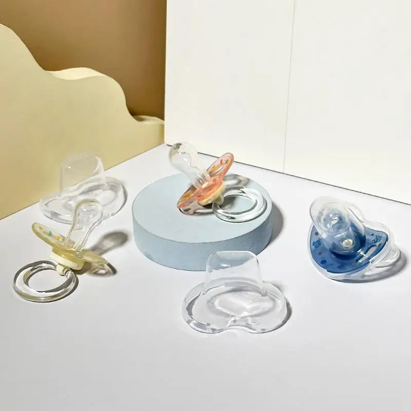 New 2pcs/4pcs Baby Pacifier Soother with Cover,Printed Soother with Cherry Round Nipple,Perfect Baby Shower Gift for New Parents