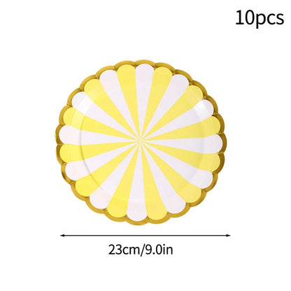 Birthday Decorations Party Paper Plates Cups Baby Shower Party Accessories Party Favors Gifts Plates for Party Supplies