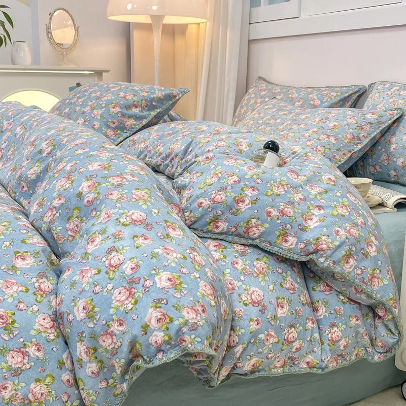 Soft Cotton Crib Bedding Set Kid Baby Nursery Decor 3PCS Baby Cartoon Bear Bedding Set for Newborns