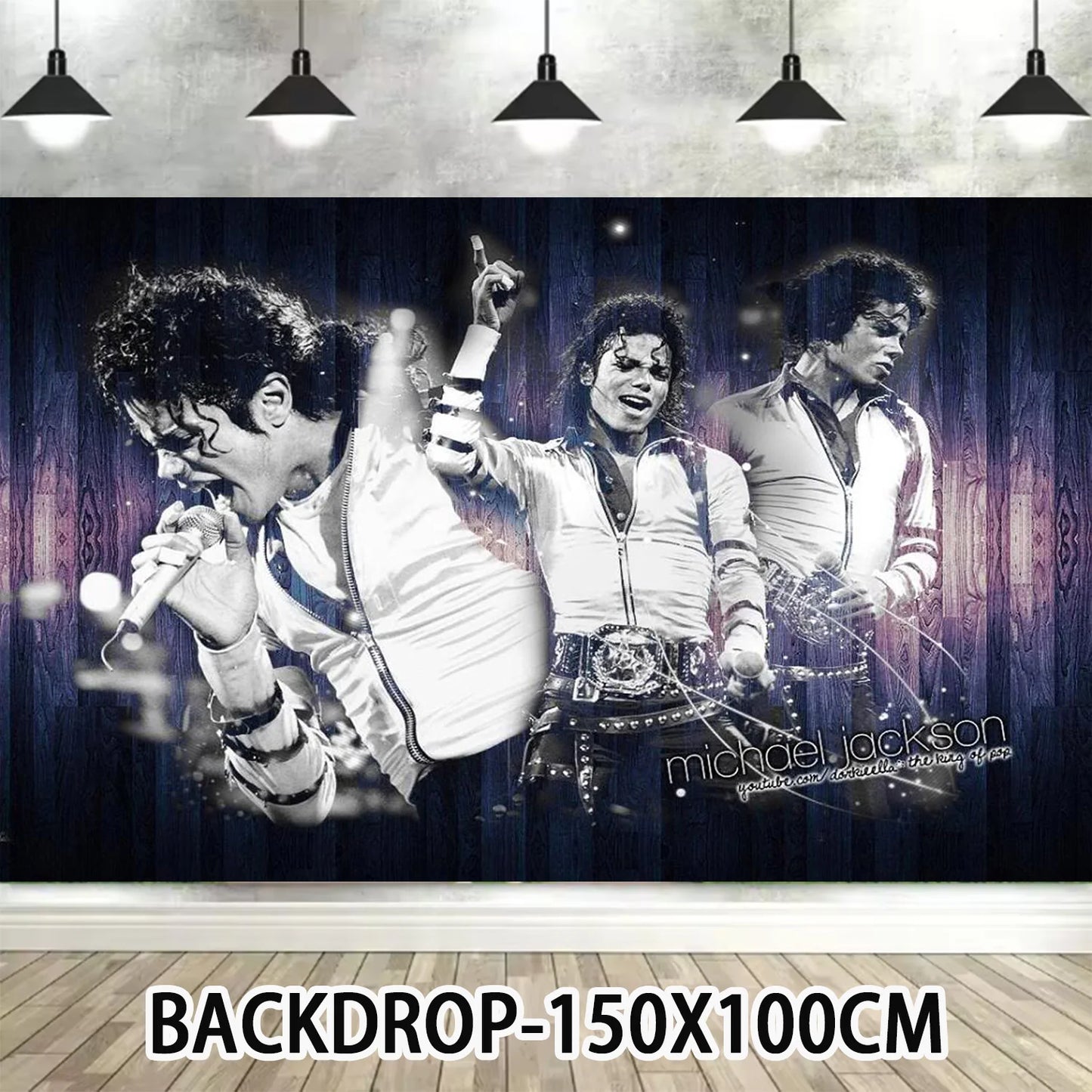 Music&Michael&J-jackson Birthday Party Supplies Banner Latex Balloons Cake Topper Cupcake Toppers Backdrop Fans Kids Adults Gift