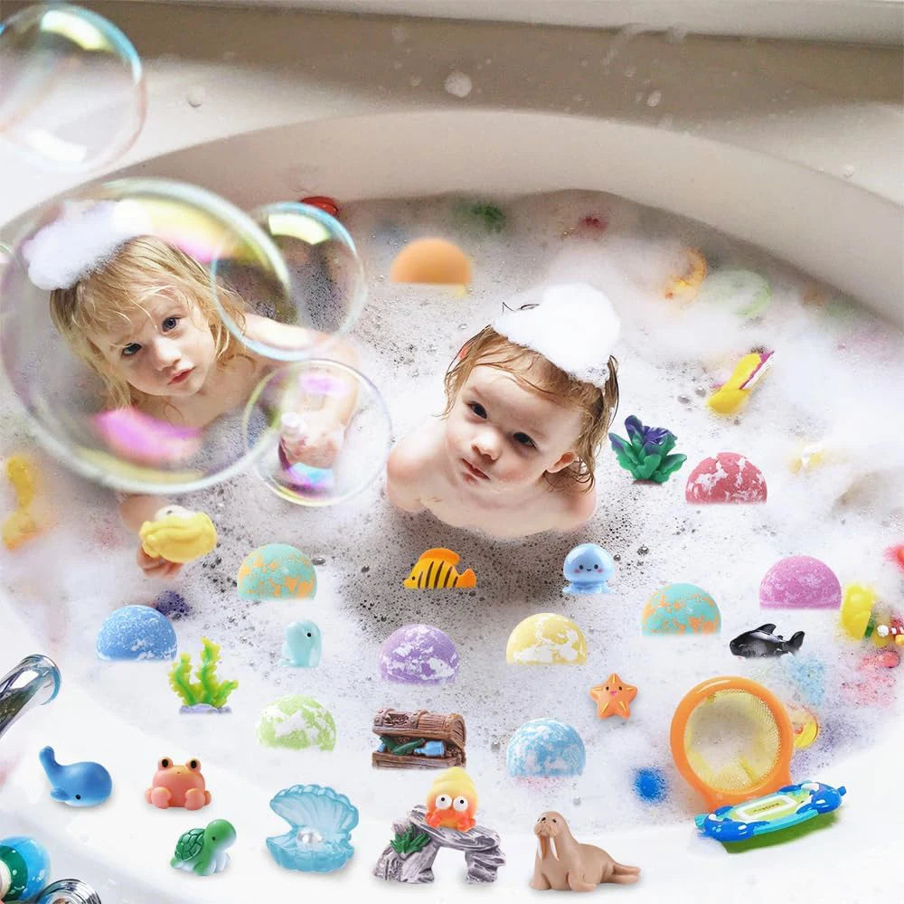 NEW Bath Bombs for Kids with Surprise Inside 12 Pack Natural Organic Kids Bubble Bath Fizzy for Girls Boys with Bath Toys Inside