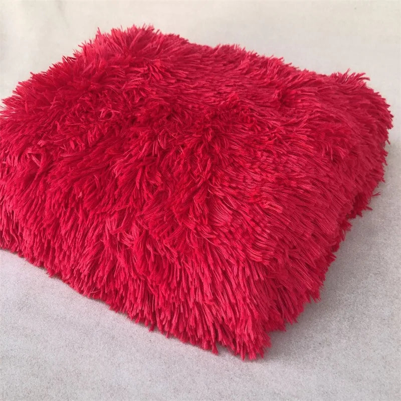Newborn Photography Plush Blanket Baby Photo Background Rug for Studio Long Pile Fur Mat 0-12M