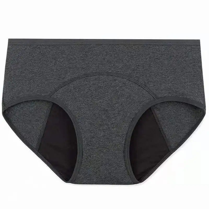 2pcs Woman Menstrual Panties Breathable Large Size Female Cotton Brief Low Waist Postpartum