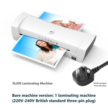 Home Office SL200A4 Laminator Thermoplastic Cold Mounting Dual-use Quick Preheating Constant Temperature Anti-Bubble Photo and D