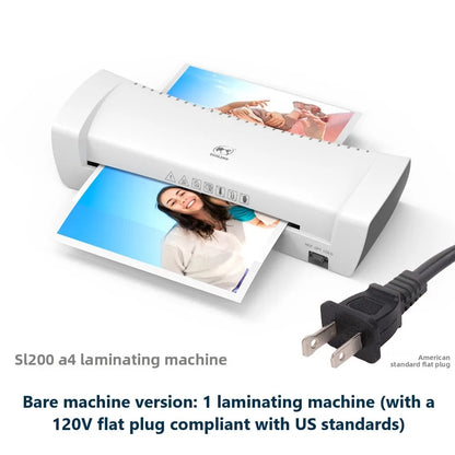 Home Office SL200A4 Laminator Thermoplastic Cold Mounting Dual-use Quick Preheating Constant Temperature Anti-Bubble Photo and D