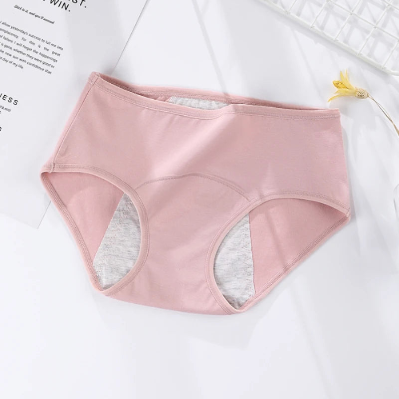 3PCS/set Women's menstrual briefs large flow postpartum water absorption leakproof pure cotton