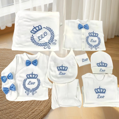 10pcs Wings Outfits Any Name Personalized Laurel Tree Embroidery Gift Baby Pajamas Hat Welcome Home Ceremonial dress